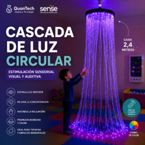 CORTINA DE FIBRA OPTICA CIRCULAR PARA ESTIMULACION SENSORIAL