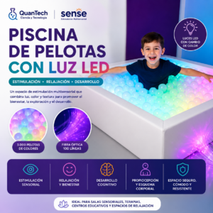 PISCINA DE PELOTAS CON LUZ LED Y ESCALERA 140x140x40cm BLANCA Y DE COLORES
