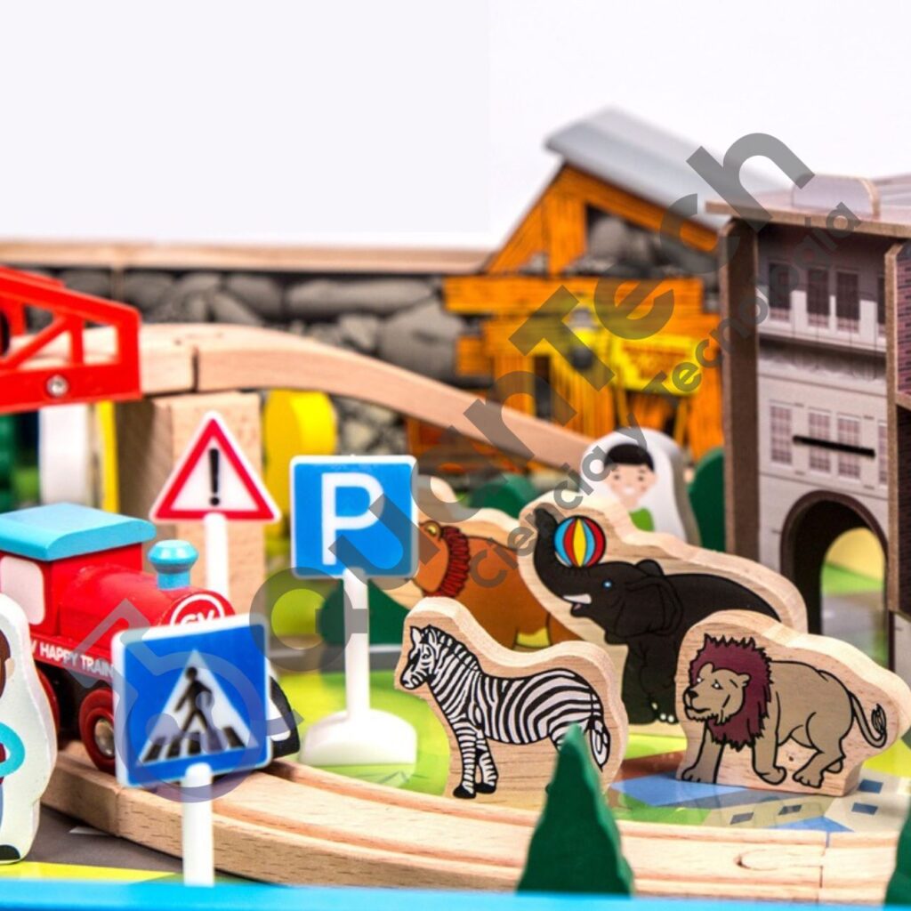 Puente De Accesorios De Juego De Tren De Madera Para Favores