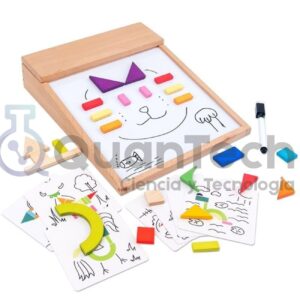 PIZARRA DE DIBUJO CON PUZZLE MAGNETICO MONTESSORI
