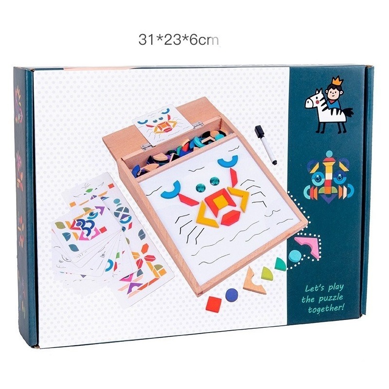 Puzzle Magnetico Per Bambini - Blocchi Da Costruzione Bifacciali, Giocattolo Educativo Per Età Prescolare E Adulti