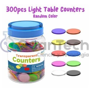SET DE 300 DISCOS TRANSPARENTES MONTESSORI