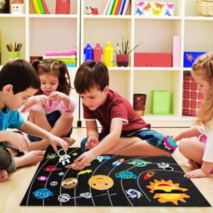 TABLERO FIELTRO SISTEMA SOLAR 105x75CM