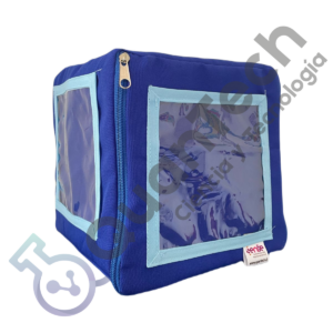 CUBO DE TELA CON BOLSILLOS 20X20CM