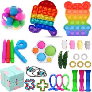 SET 28 PIEZAS FIDGET CUBE JUGUETE SENSORIAL ANTI ESTRÉS
