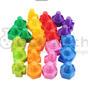 JUEGO DE TUERCAS Y TORNILLOS DE COLORES 48 pcs