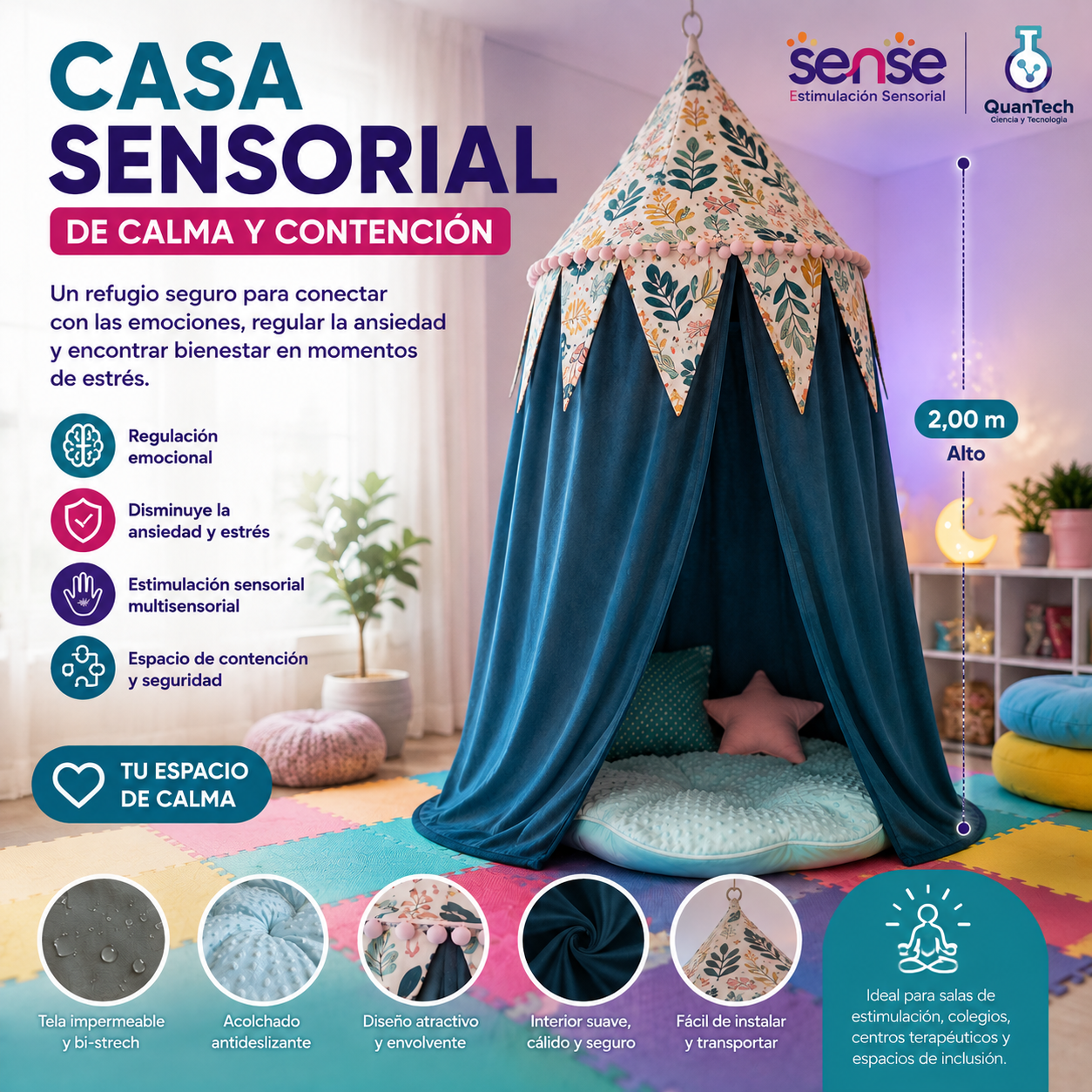 Carpa de distensión sensorial y calma