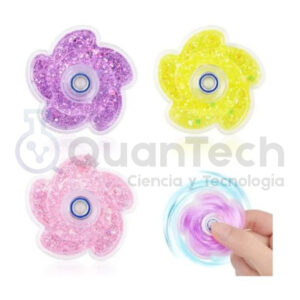 SET 2 FIDGET SPINNER CON PURPURINA LÍQUIDA