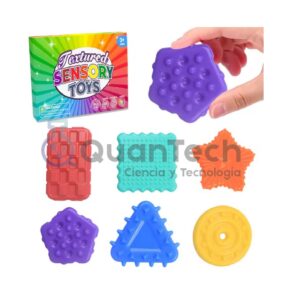 SET DE 6 FIGURAS GEOMETRICAS DE SILICONA CON TEXTURAS