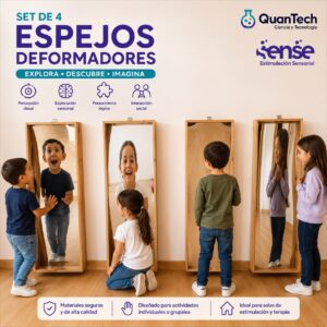 SET DE 4 ESPEJOS DEFORMADORES 120X40CM