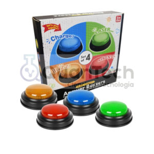 SET DE 4 BOTONES INALÁMBRICOS CON LUCES Y SONIDOS