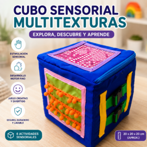 CUBO SENSORIAL MULTITEXTURAS MONTESSORI